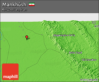 Political 3D Map of Mankhūsh