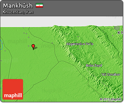 Political 3D Map of Mankhūsh