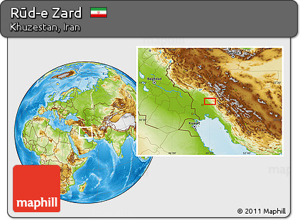 Physical Location Map of Rūd-e Zard