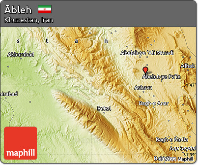 Physical Map of Ābleh