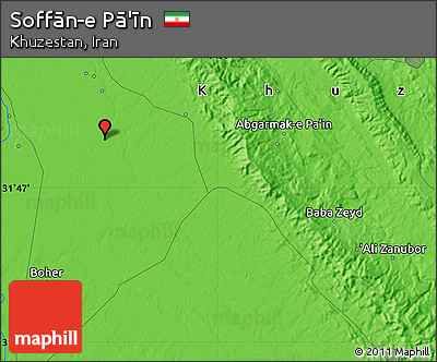 Political Map of Soffān-e Pā'īn
