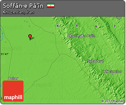 Political Map of Soffān-e Pā'īn