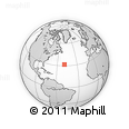 Outline Map of the Area around 31° 39' 38" N, 49° 13' 30" W, rectangular outline