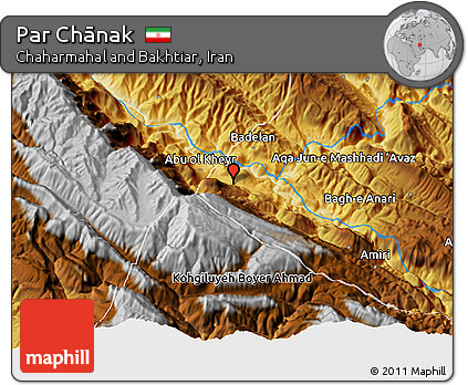 Physical 3D Map of Par Chānak
