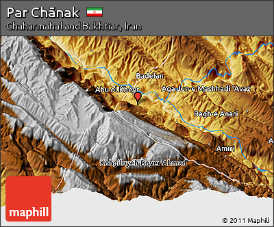 Physical 3D Map of Par Chānak
