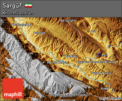 Physical 3D Map of Sargūf