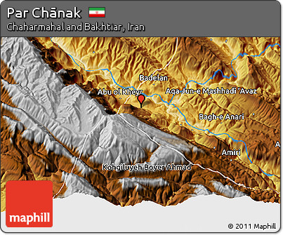 Physical 3D Map of Par Chānak