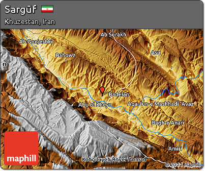 Physical 3D Map of Sargūf