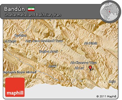 Satellite 3D Map of Bandūn