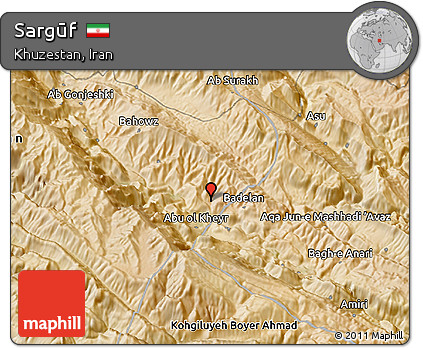 Satellite 3D Map of Sargūf