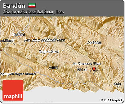 Satellite 3D Map of Bandūn