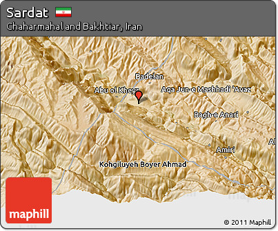 Satellite 3D Map of Sardat