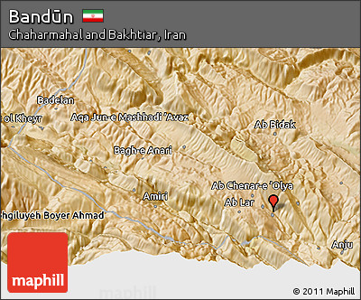Satellite 3D Map of Bandūn