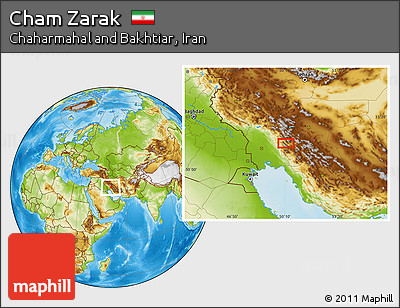 Physical Location Map of Cham Zarak