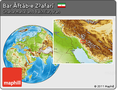 Physical Location Map of Bar Āftāb-e Z̧afarī