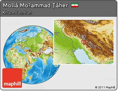 Physical Location Map of Mollā Moḩammad Ţāher
