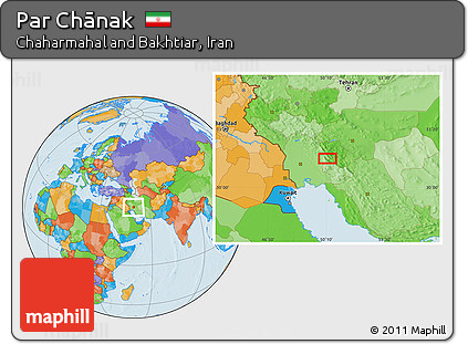Political Location Map of Par Chānak