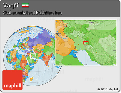 Political Location Map of Vaqfī