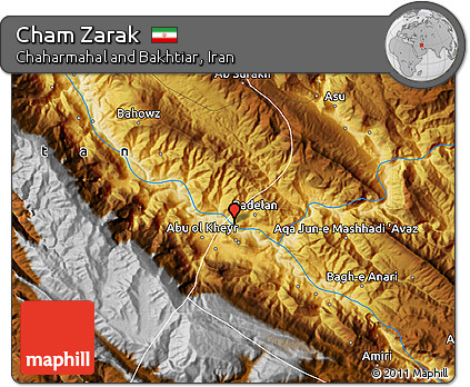 Physical Map of Cham Zarak