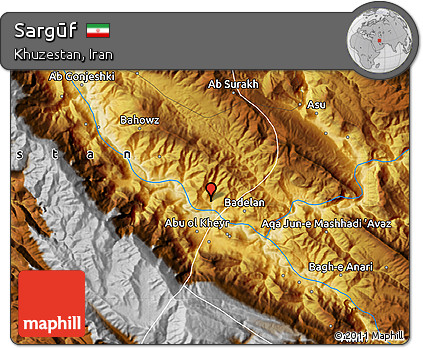 Physical Map of Sargūf