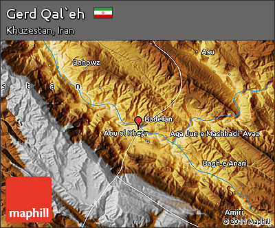 Physical Map of Gerd Qal`eh