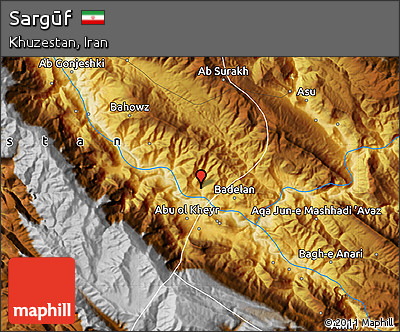 Physical Map of Sargūf