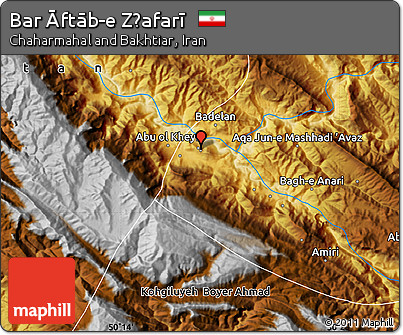 Physical Map of Bar Āftāb-e Z̧afarī