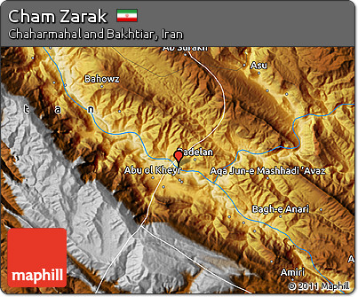 Physical Map of Cham Zarak