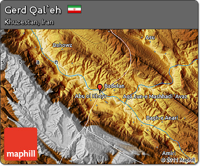 Physical Map of Gerd Qal`eh