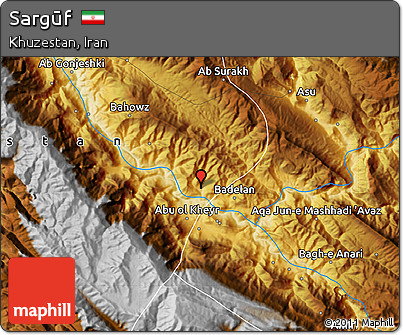 Physical Map of Sargūf