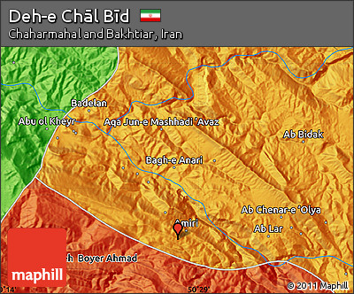 Political Map of Deh-e Chāl Bīd