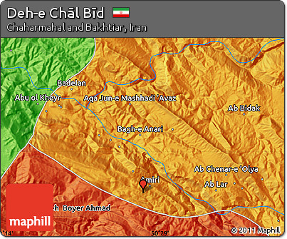 Political Map of Deh-e Chāl Bīd