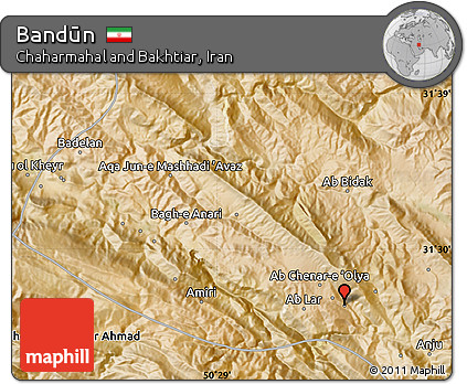 Satellite Map of Bandūn
