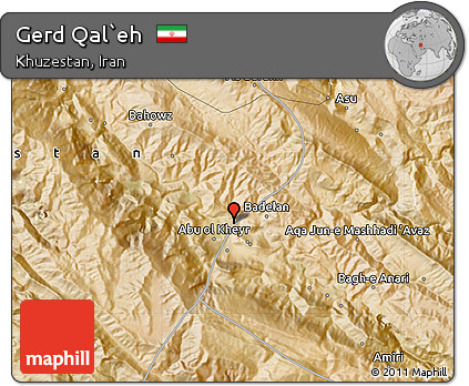 Satellite Map of Gerd Qal`eh