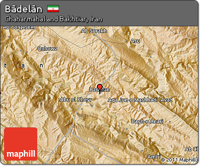 Satellite Map of Bādelān