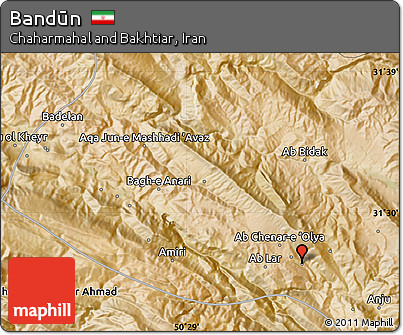 Satellite Map of Bandūn