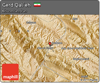 Satellite Map of Gerd Qal`eh