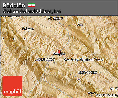 Satellite Map of Bādelān