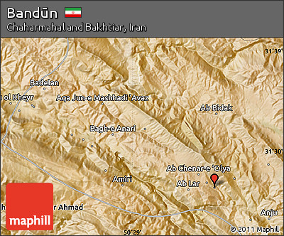 Satellite Map of Bandūn