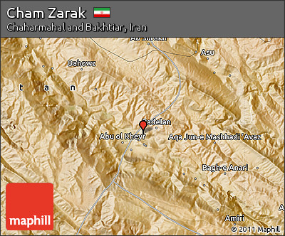 Satellite Map of Cham Zarak