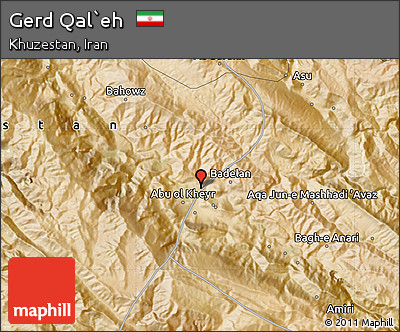 Satellite Map of Gerd Qal`eh