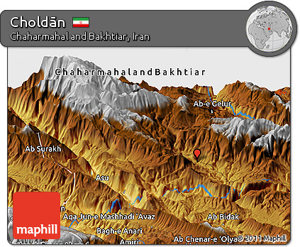 Physical Panoramic Map of Choldān