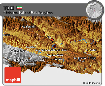 Physical Panoramic Map of Tūlū