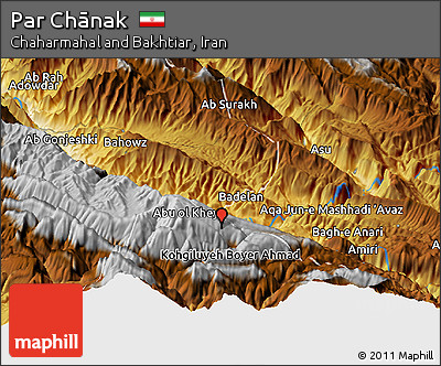 Physical Panoramic Map of Par Chānak