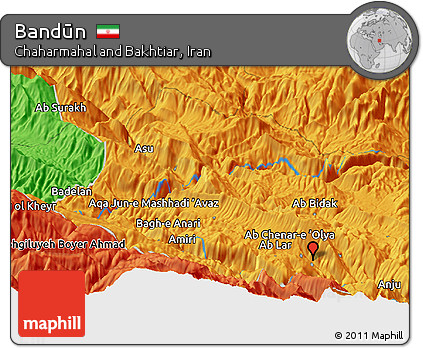 Political Panoramic Map of Bandūn