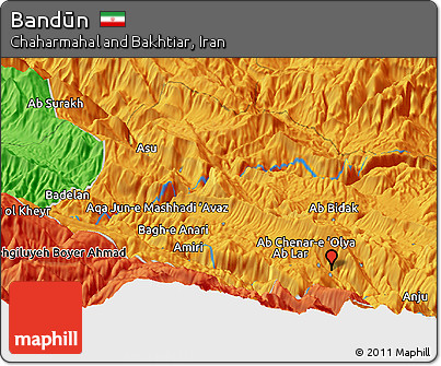 Political Panoramic Map of Bandūn