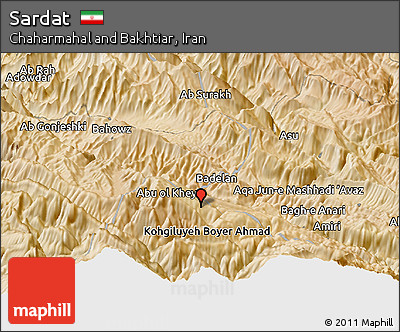 Satellite Panoramic Map of Sardat
