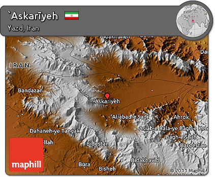 Physical 3D Map of `Askarīyeh