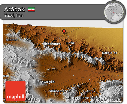 Physical 3D Map of Atābak
