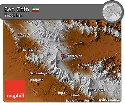 Physical 3D Map of Beh Chīn